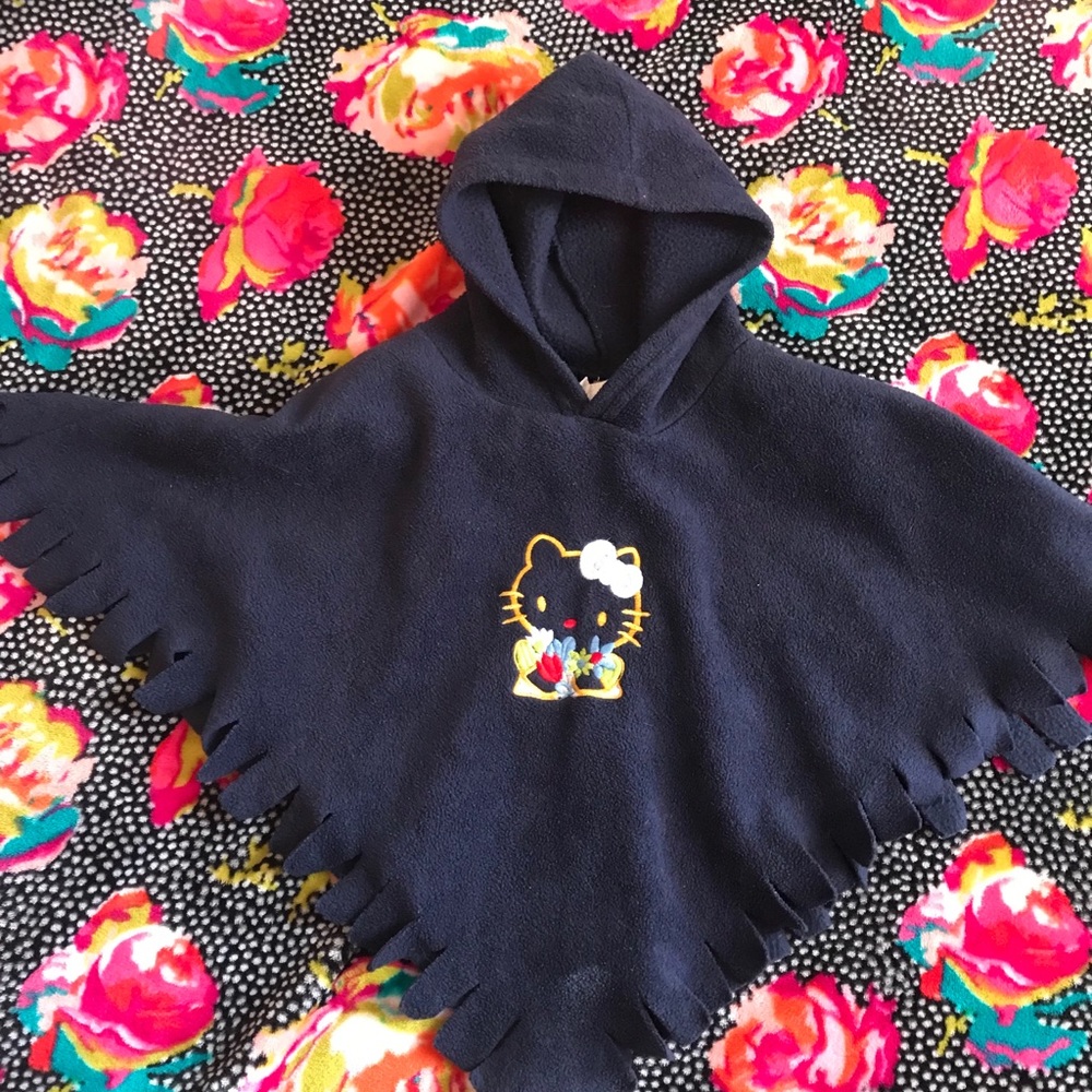Vintage Girls Hello Kitty Sanrio Poncho size 5